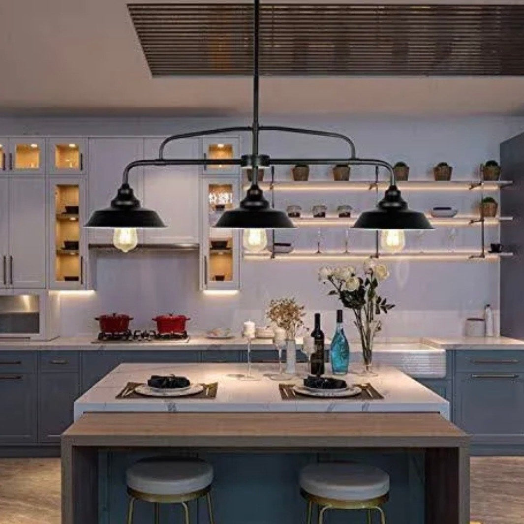 Puzhi Home Black Pendant Lighting Fixture