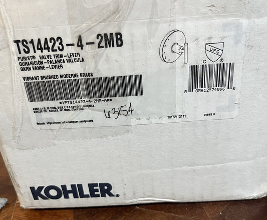 KOHLER TS14423-4-2MB Purist Volume Control Trim – Brushed Moderne Brass