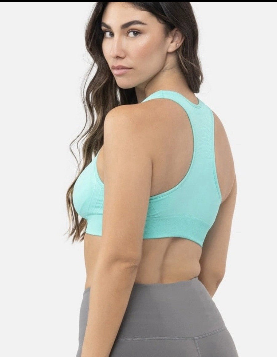 UnderOutfit Active Shaping Sports Bra 1143 - Size Large, Aqua