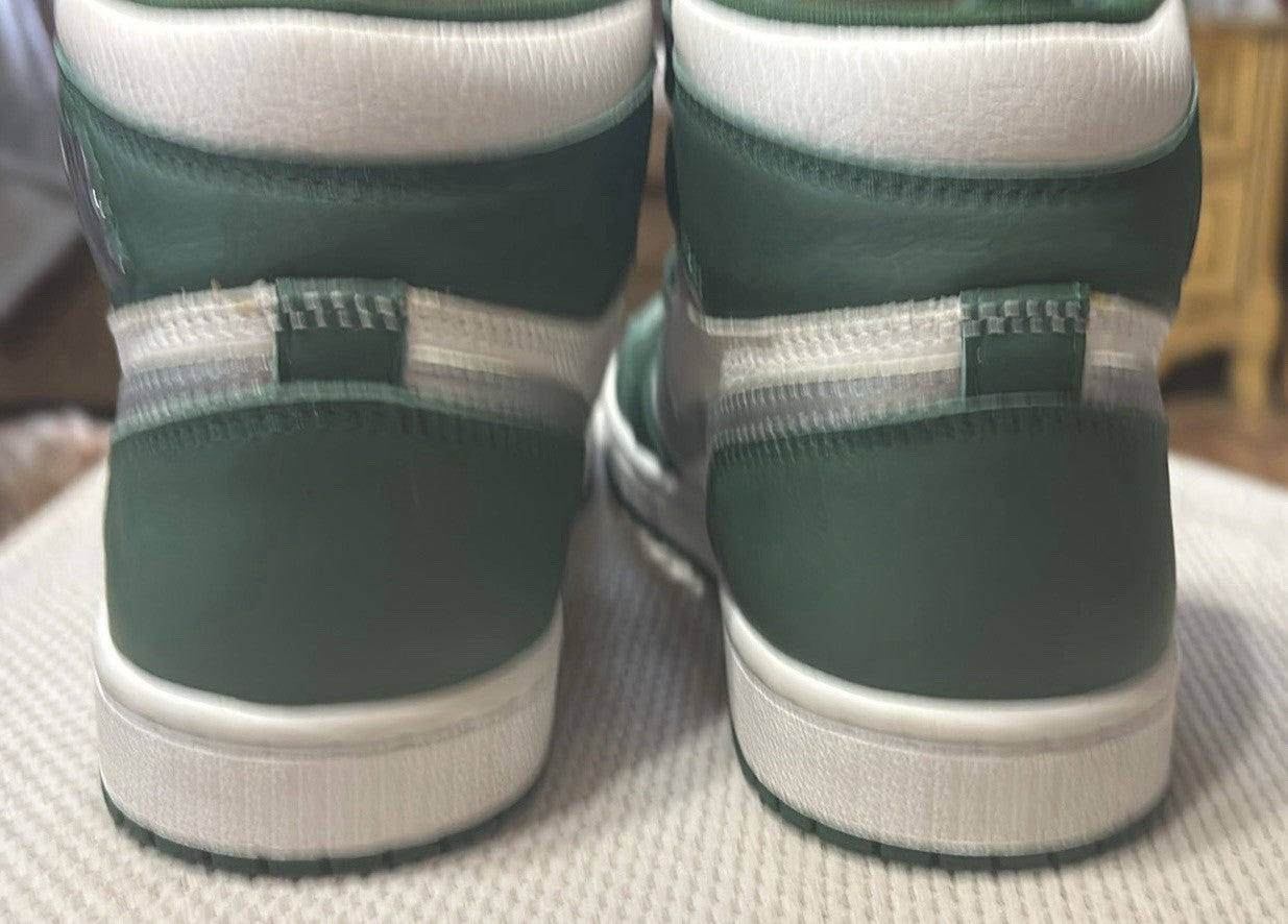 Nike Air Jordan 1 Retro High OG Green/Metallic Silver Mens 4.5 /  woman 6