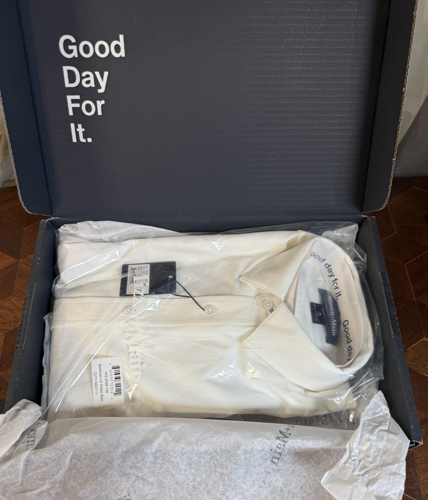 Mizzen And Main Bateman Twill Dress Shirt Medium Trim Fit