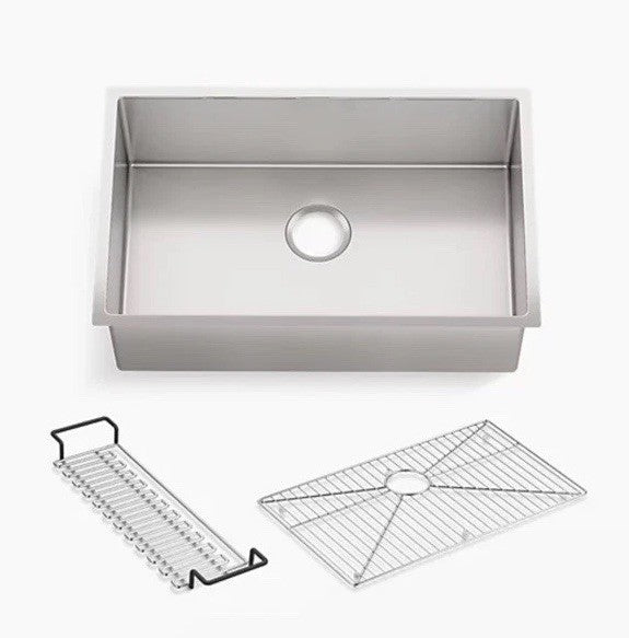 Kohler K-5409-NA 29" Undermount Single Bowl Kitchen Sink Stainless Steel