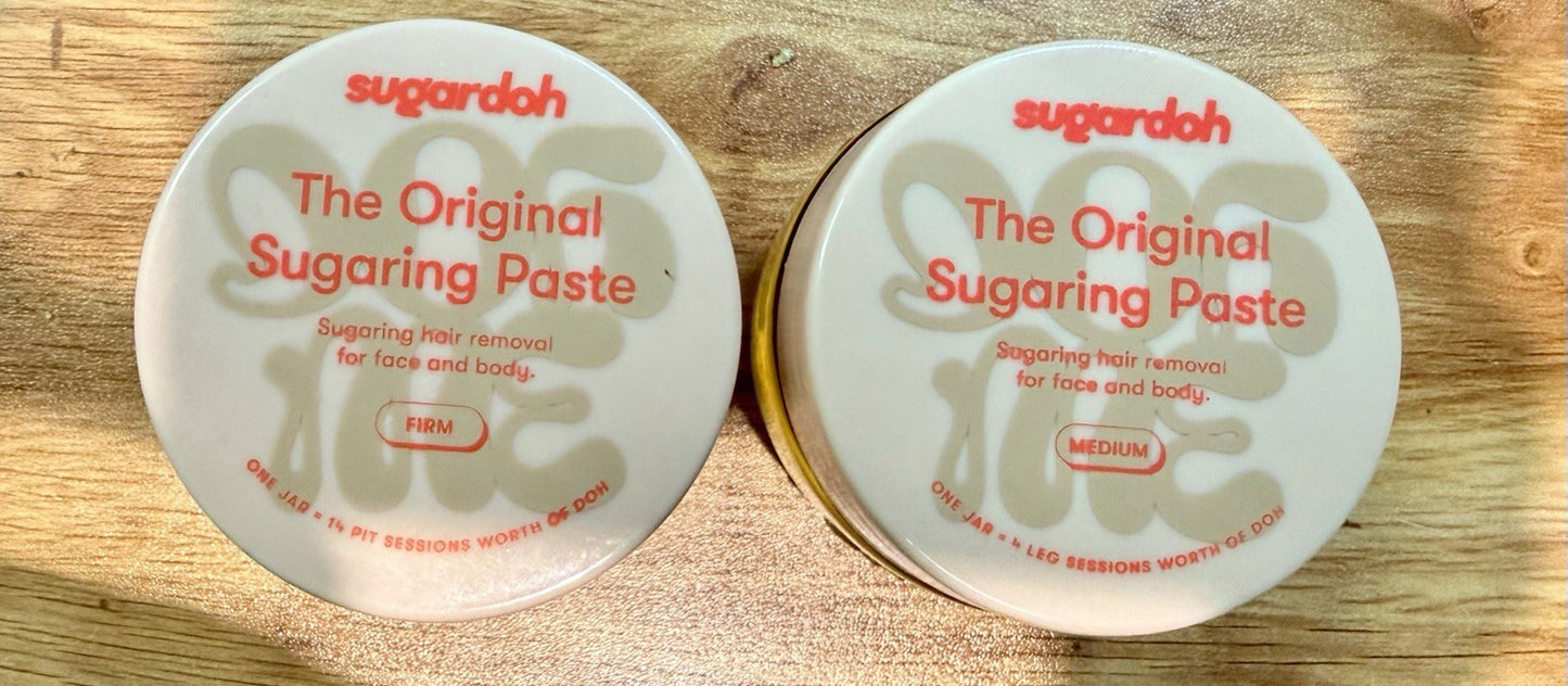 Sugardoh Sugaring Paste (Medium & Firm, 6 oz each) – Lot of 2 – Natural Hair Rem