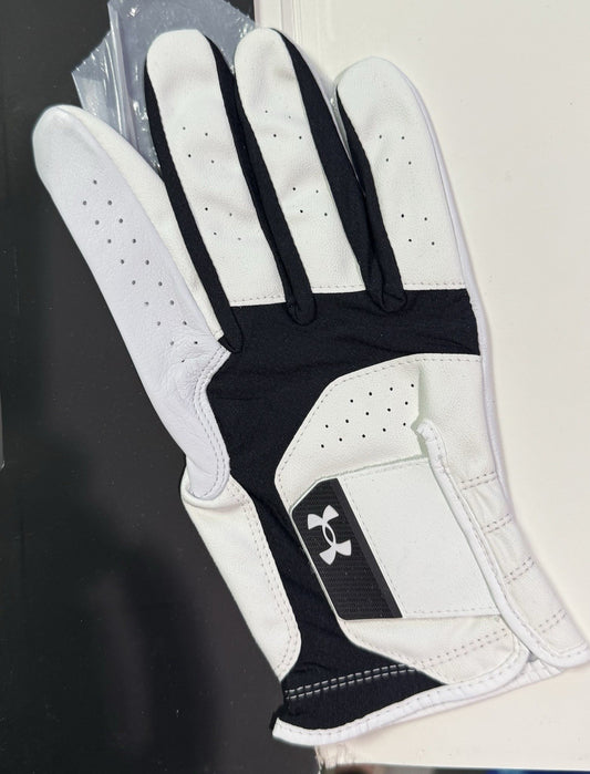 Under Armour Iso-Chill Golf Glove Right Hand Medium Black/White Breathable Grip