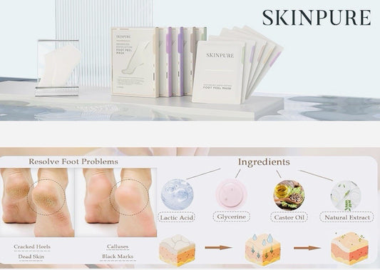 SkinPure Exfoliating Foot Peel Mask (2 in pack)- Lavender, Aloe & Jasmine 🌳