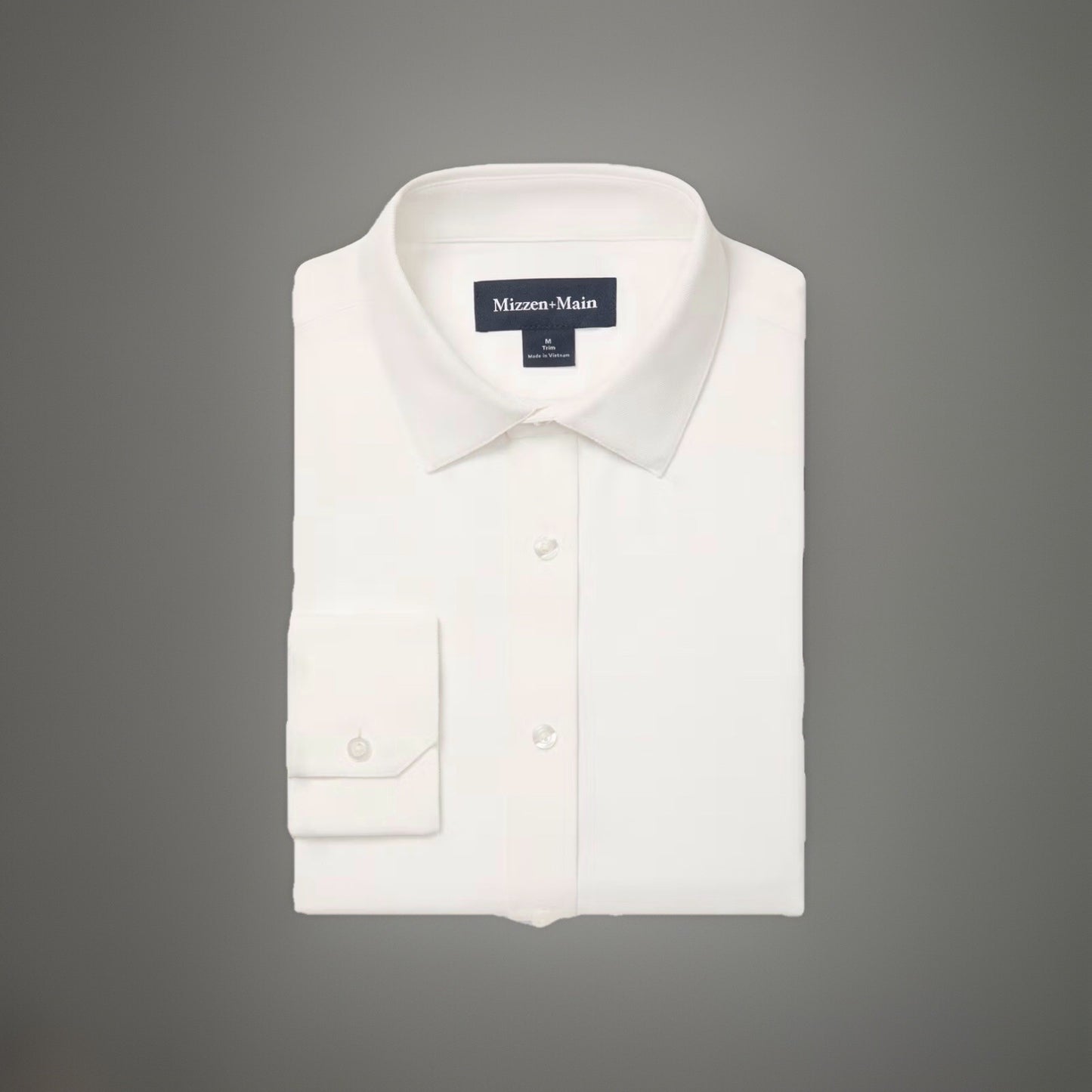 Mizzen+Main Bateman Performance Dress Shirt – White | Medium Trim Fit Tall | Wri
