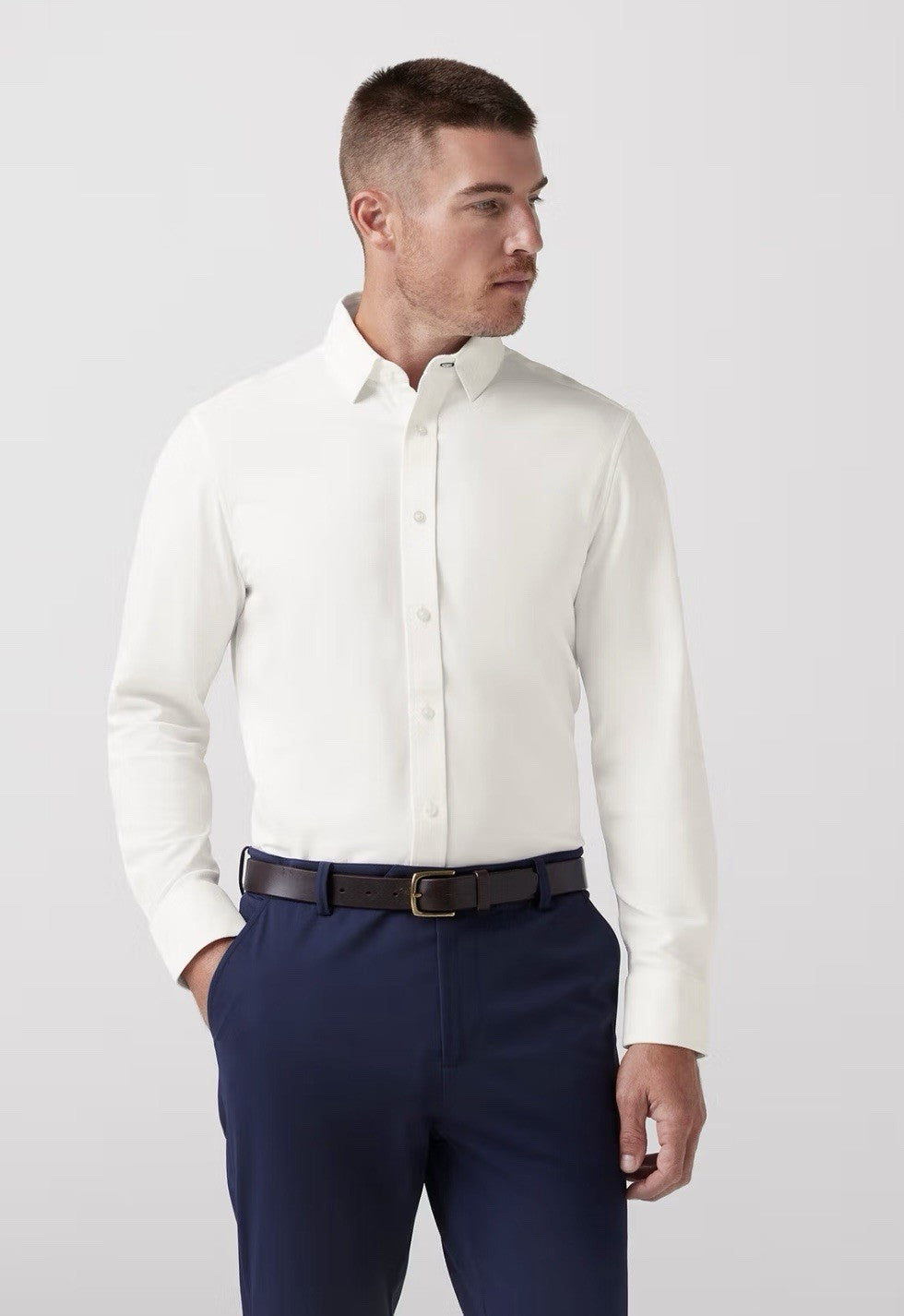 Mizzen And Main Bateman Twill Dress Shirt Medium Trim Fit