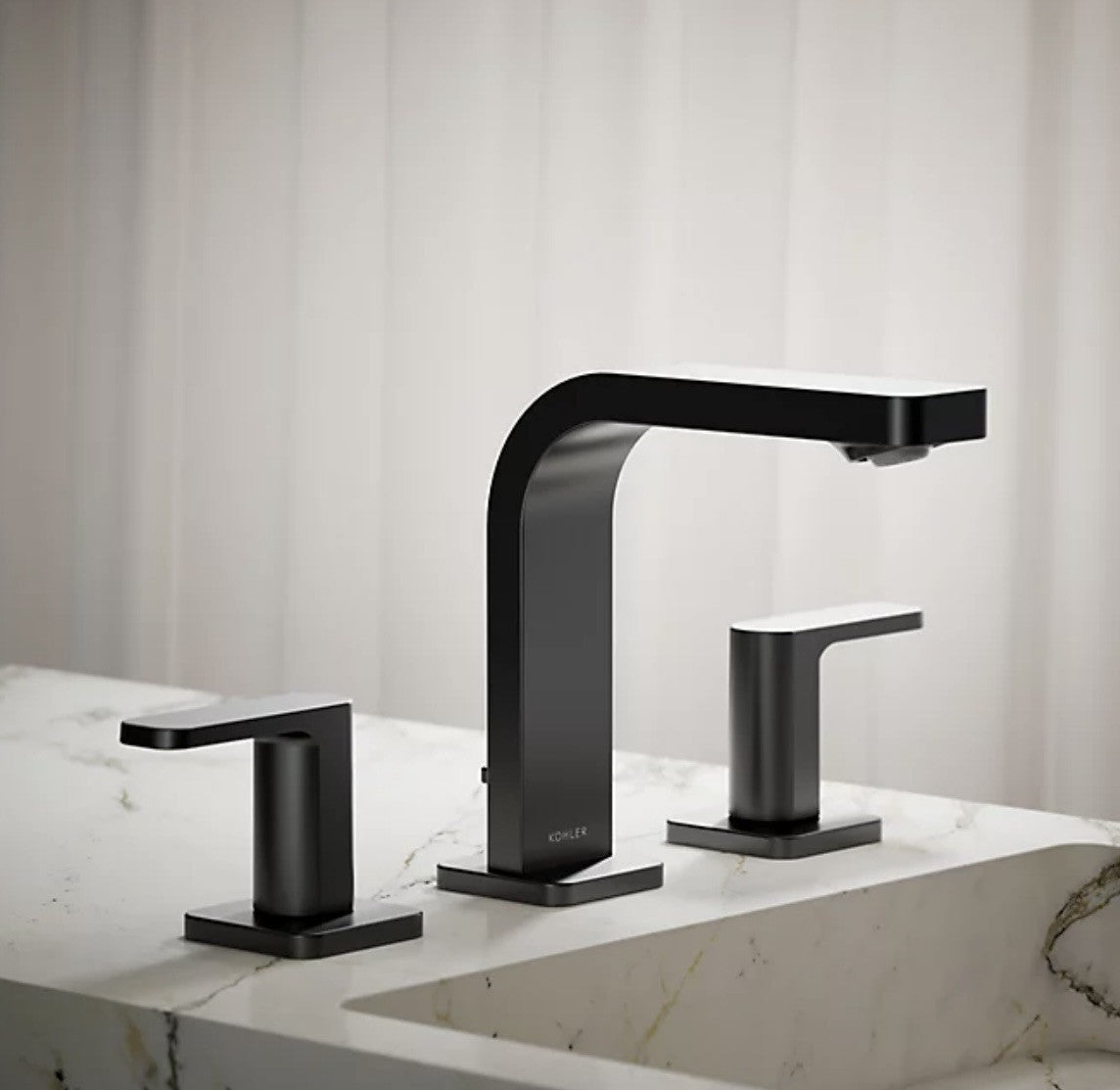Kohler K-23484-4-BL Bathroom Sink Faucet - Black