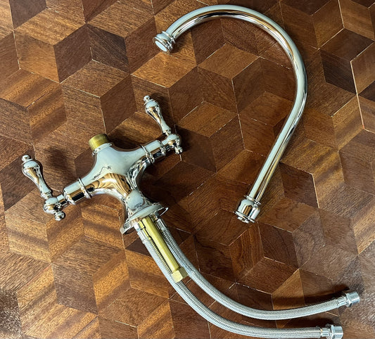 Signature Hardware Isabel Single-Hole Gooseneck Bar Faucet - Polished Chrome