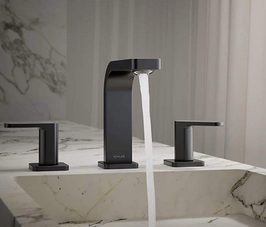 Kohler K-23484-4-BL Bathroom Sink Faucet - Black