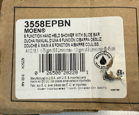 Moen 3558EPBN Handheld Shower Brushed Nickel w/ Slide Bar 1.75 GPM Eco