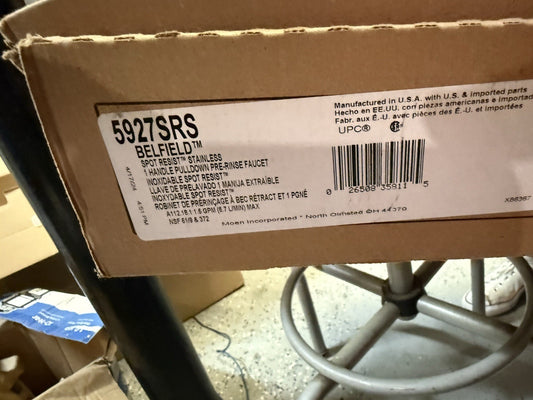 Moen Belfield 5927SRS Spot Resist Stainless Pull-Down Kitchen Faucet 1.5 GPM