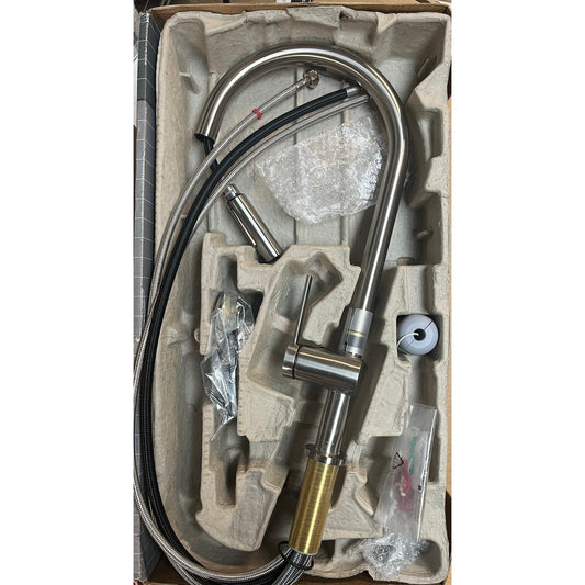 Hansgrohe 72846801 Talis N Kitchen Faucet Pull Down 2-Spray Steel Optik