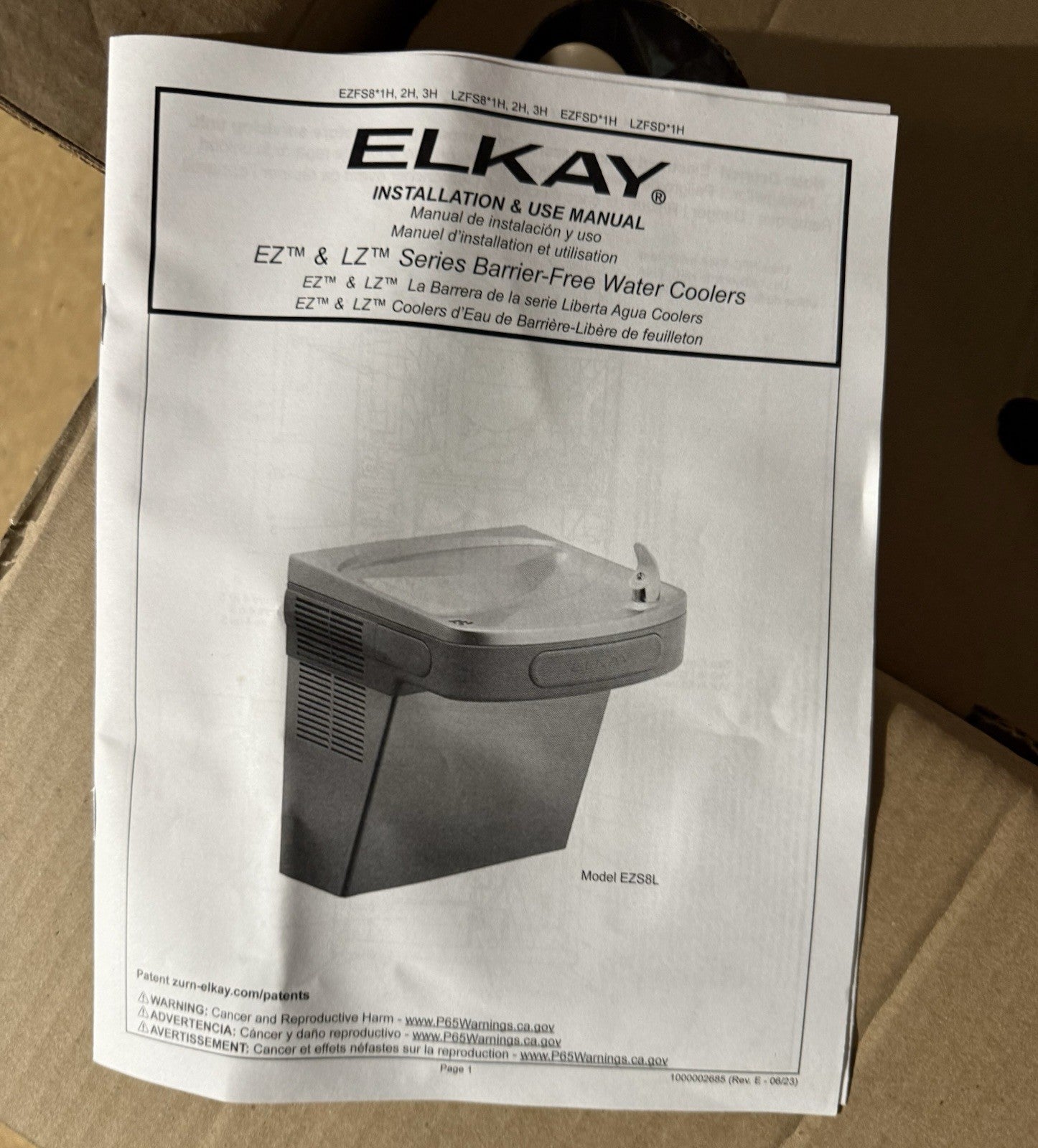 Elkay EZS8 Grey 18-3/8" Wall Mounted Single Station With Cooler