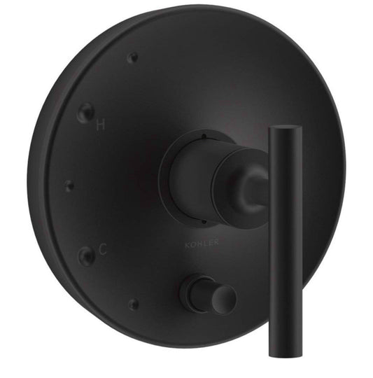 Kohler T14501-4-BL Purist Rite-Temp Valve Trim Matte Black Lever + Diverter
