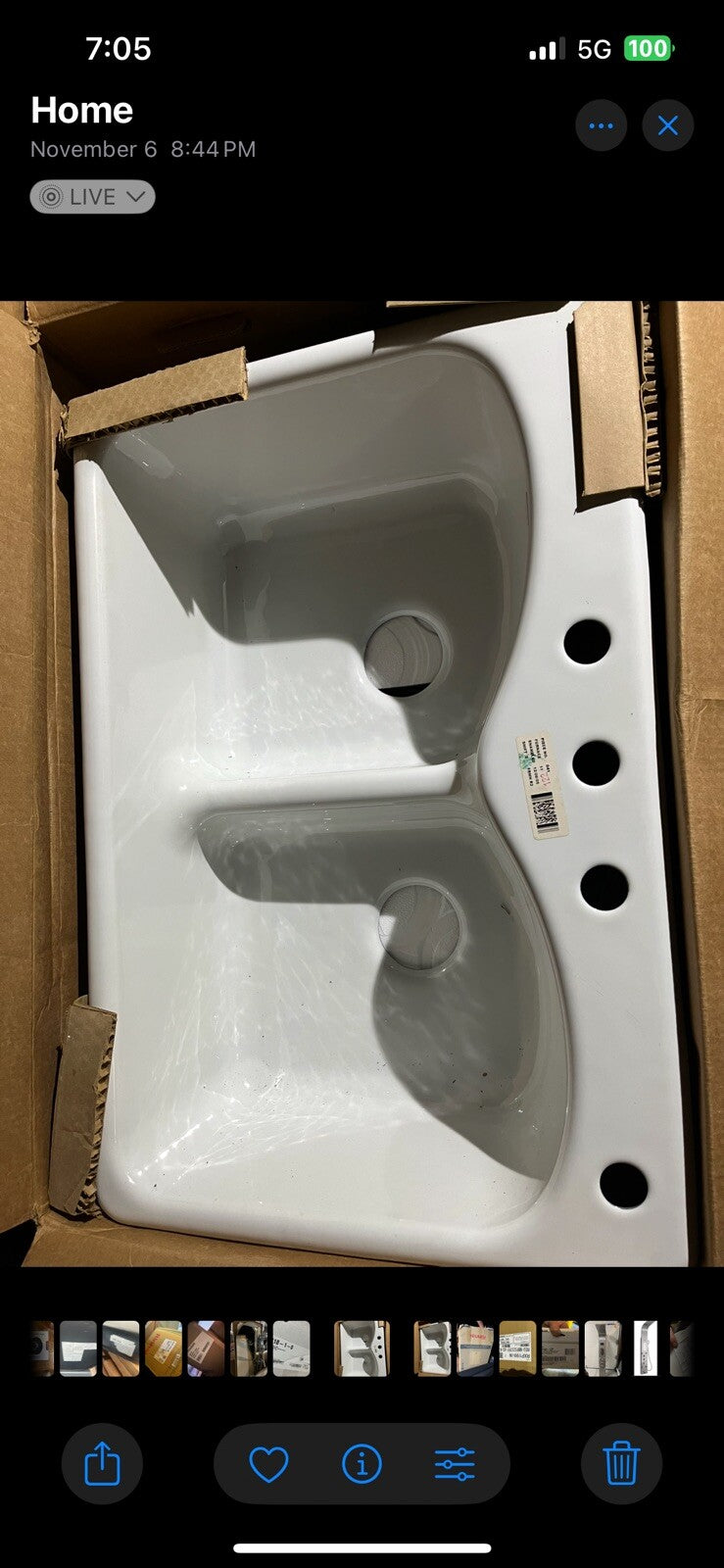 Kohler 5818-4-0 Heartland 33” Top Mt Double Equal Bowl Kitchen Sink