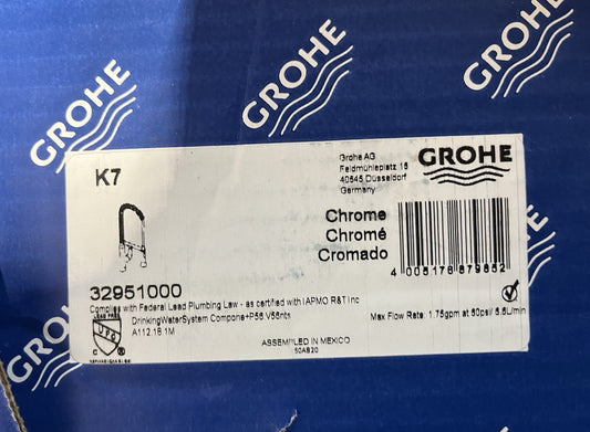 Grohe 32 951 K7 Pre-Rinse Kitchen Faucet – Chrome – Semi-Pro Dual Spray