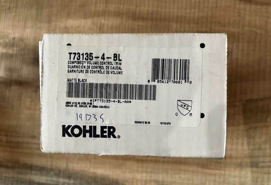 Kohler K-T73135-4-BL Shower Trim Kit – Composed, Matte Black Lever Handle