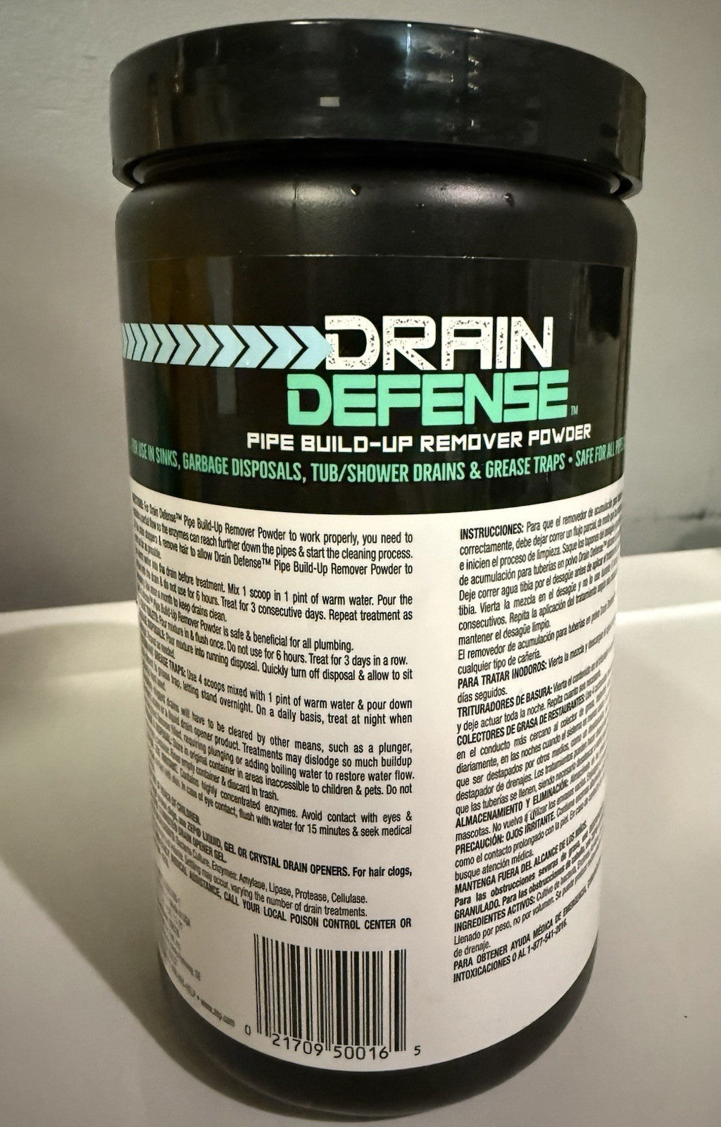 Zep Drain Defense Build-Up Remover Powder – Drain Care Treatment 18oz