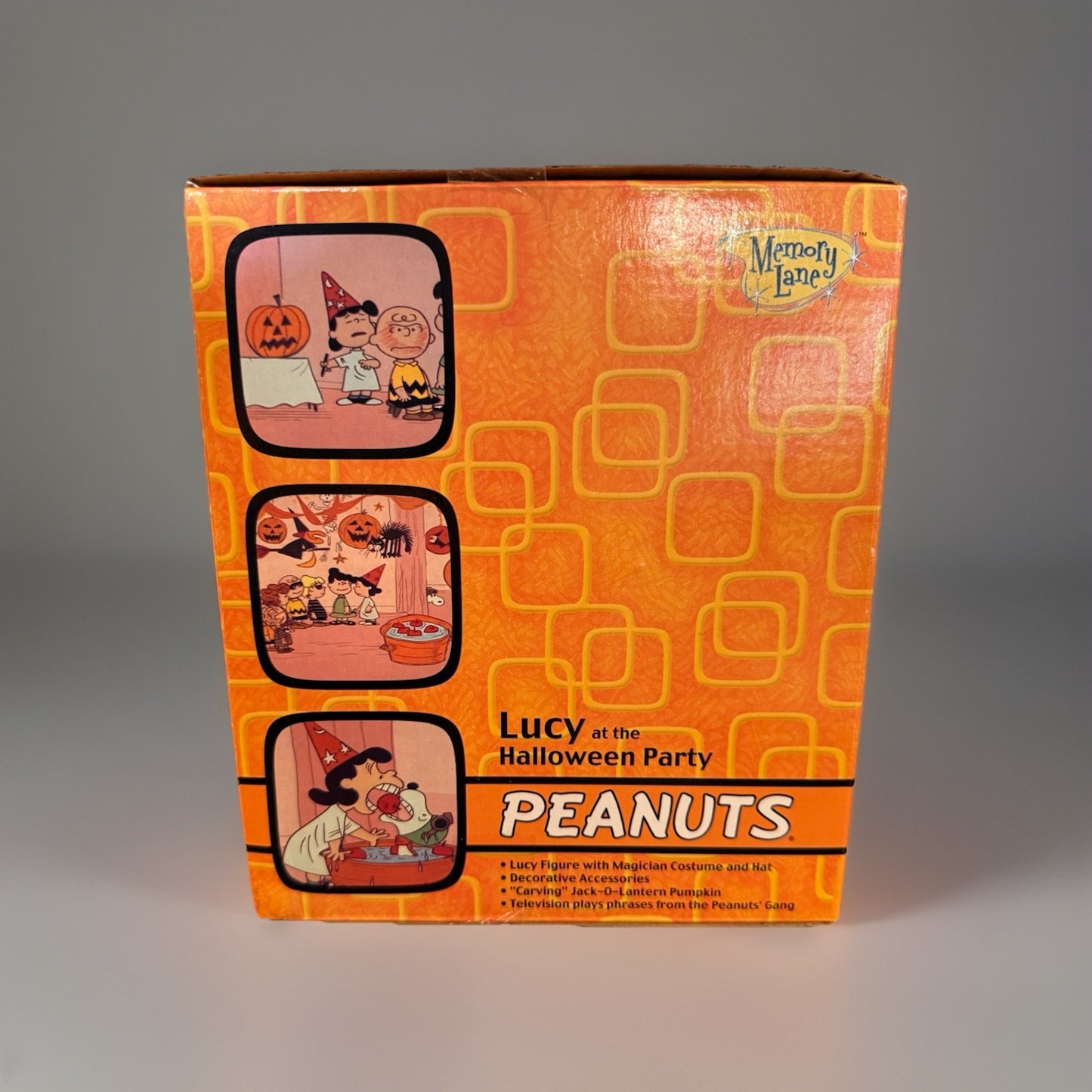2003 Memory Lane Peanuts The Great Pumpkin Lucy at Halloween Party Playset NEW