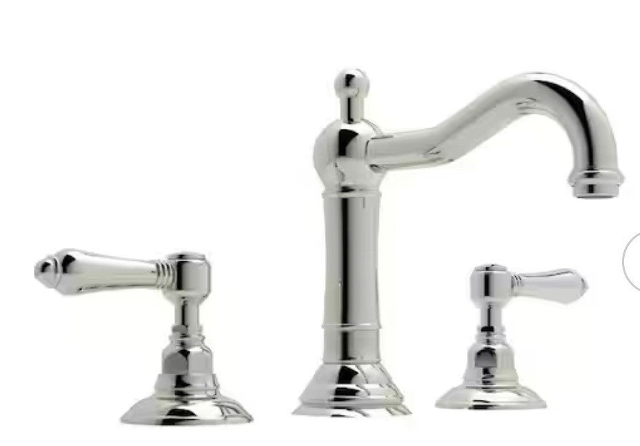 Rohl A1409LM-2PN Acqui Widespread Bathroom Faucet – Polished Nickel – NO HANDLES