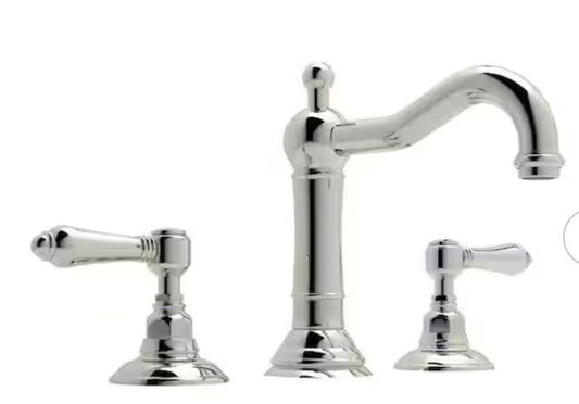 Rohl A1409LM-2PN Acqui Widespread Bathroom Faucet – Polished Nickel – NO HANDLES