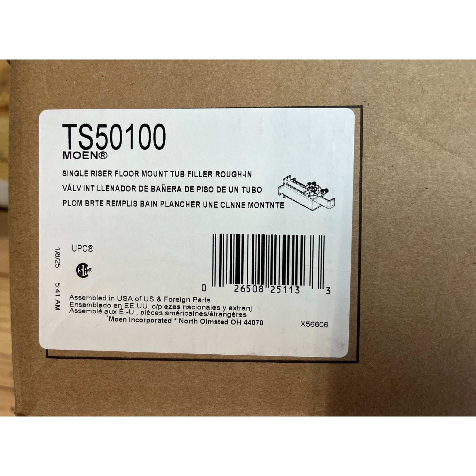 Moen TS50100 M-Pact Single Risaer Floor Joist Mounting Kit