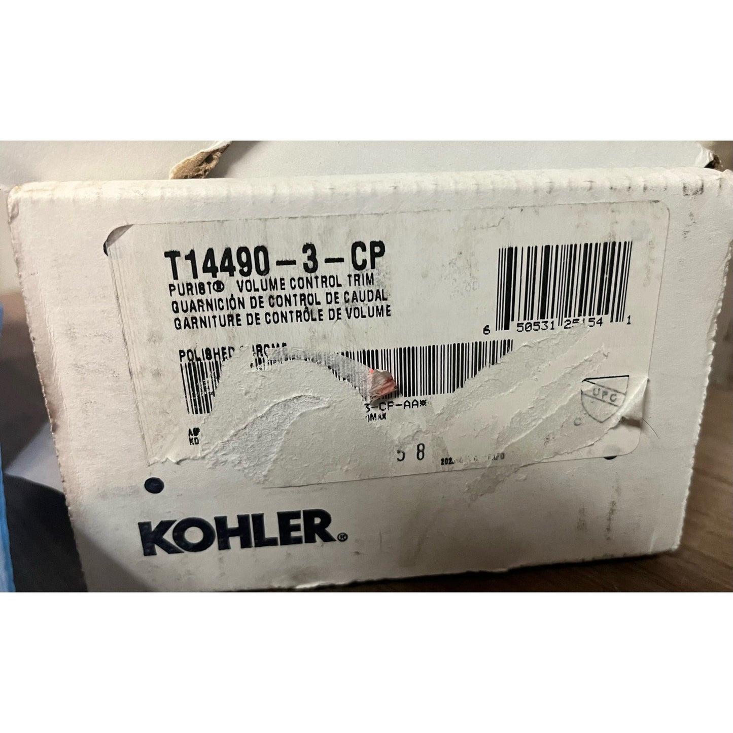 Kohler T14490-3-CP Purist Volume Control Valve Trim – Polished Chrome