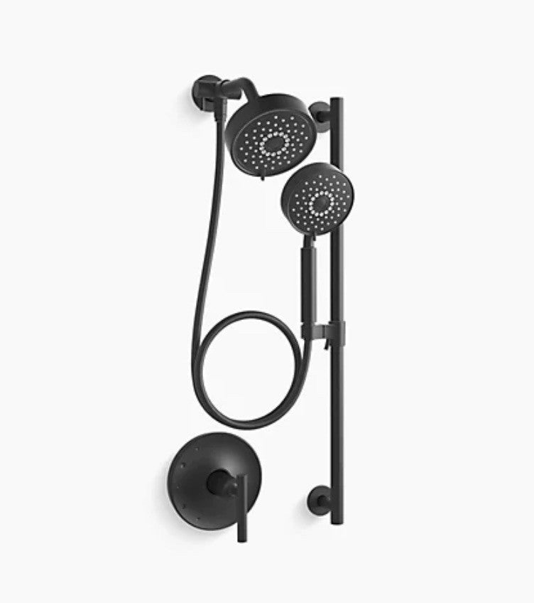 Kohler Purist Complete Shower Trim Kit – Matte Black (22181-G-BL Set, Open Box)