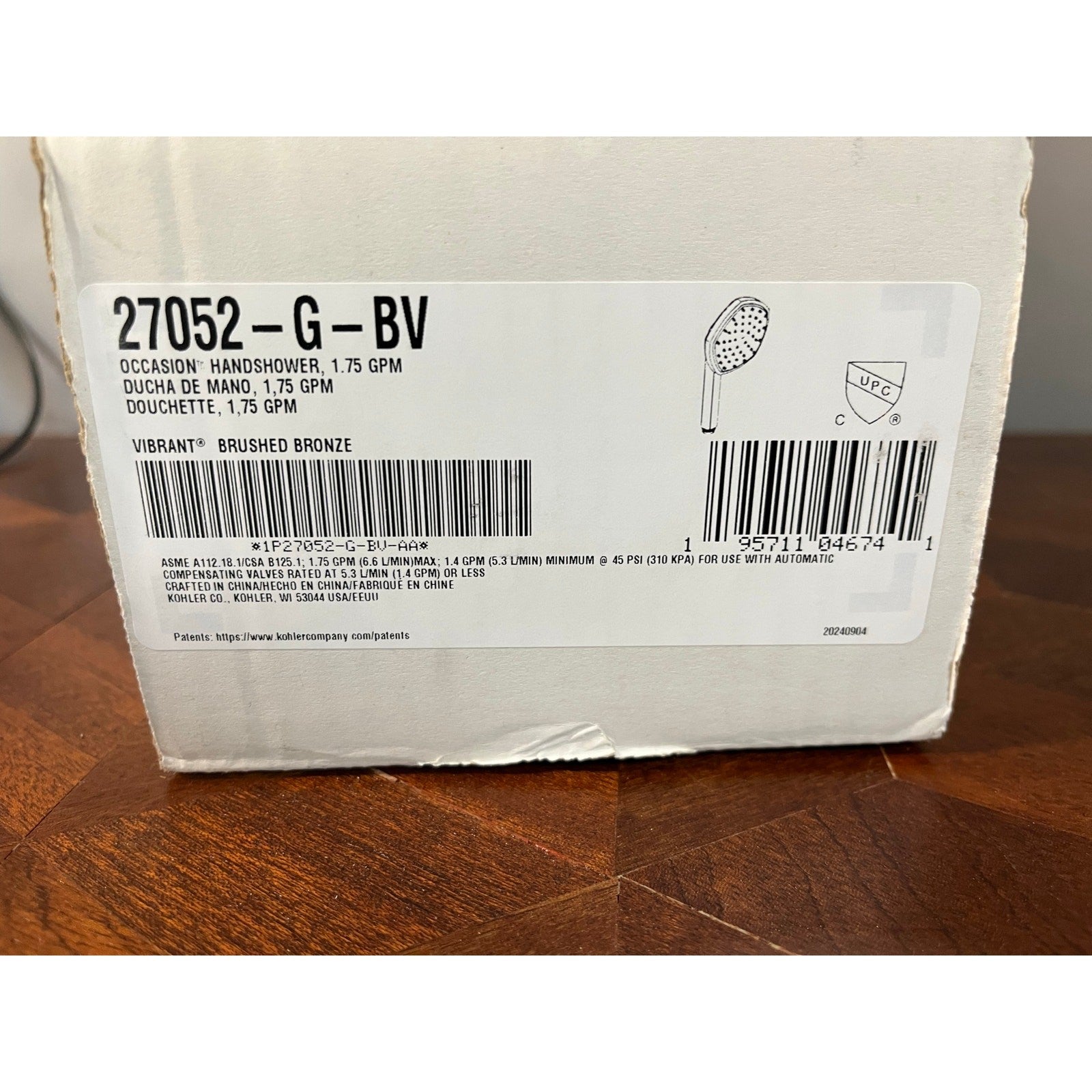Kohler 27052-G-BV  Occasion Single Function Handshower 2.5gpm