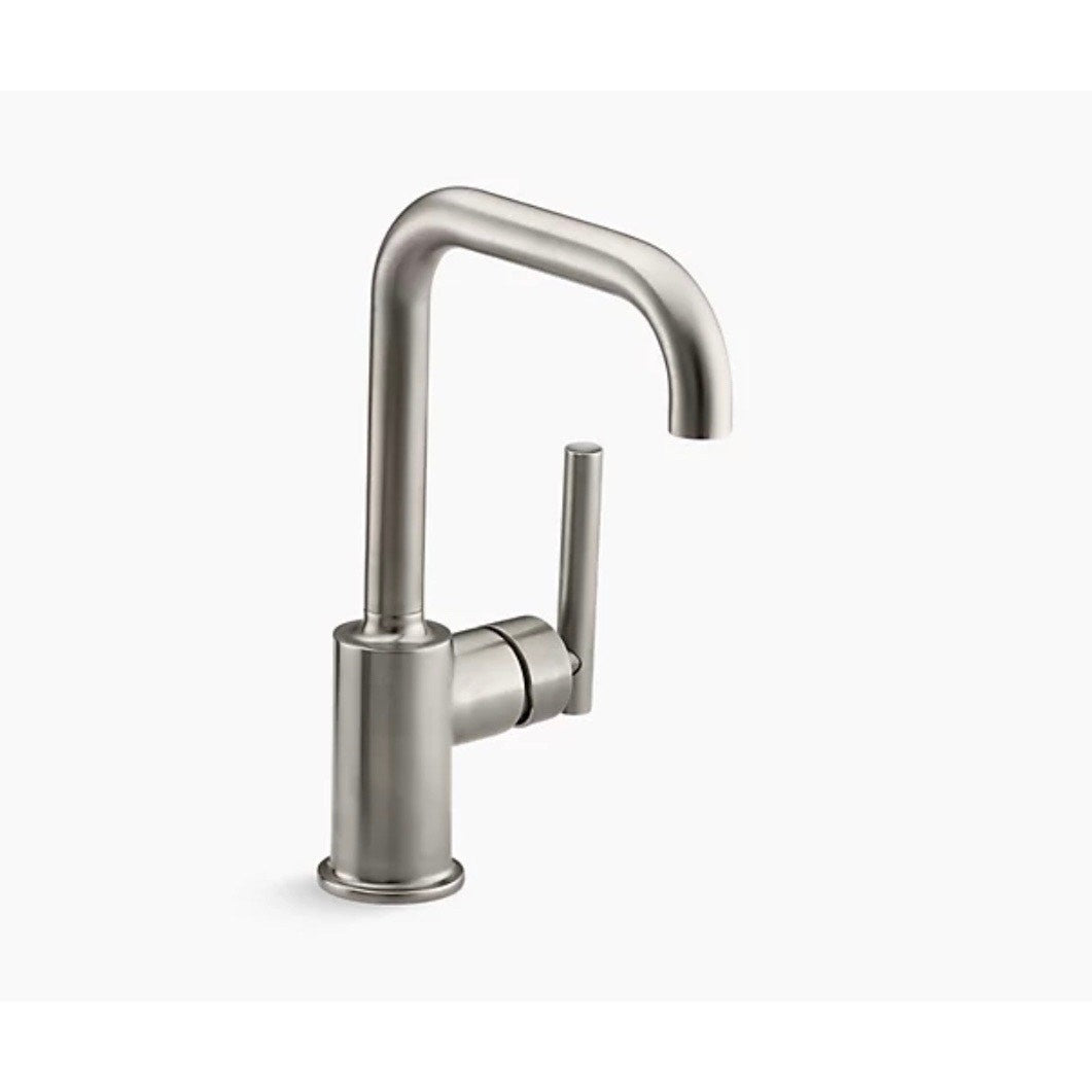 Kohler 7509-VS Purist Bar Sink Faucet Vibrant Stainless – Single Handle, 1.8 GPM