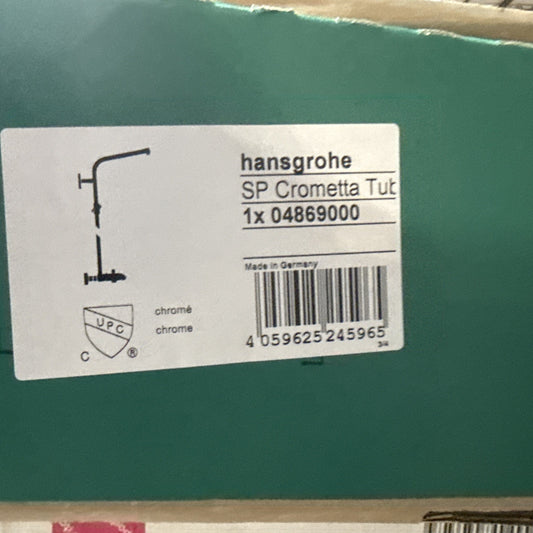Hansgrohe 04869000  Crometta 62" Showerpipe With Tub Filler- Chrome *Read*