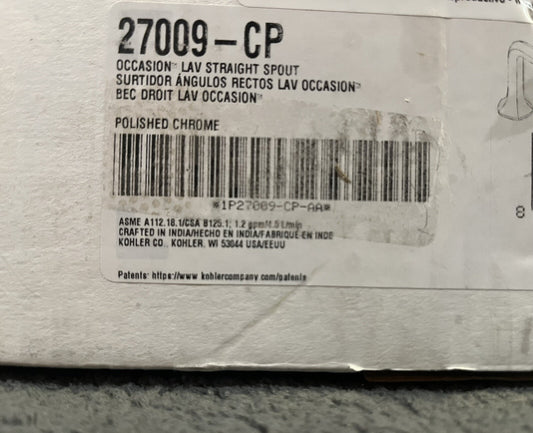 Kohler K-27009-CP Modern Polished faucet