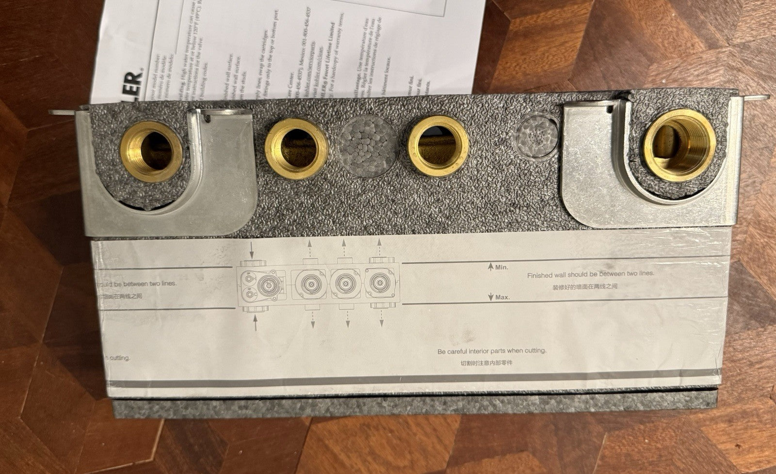 Kohler K-26341-NA Anthem 3-Port Thermostatic Mixing Valve – Rough-In