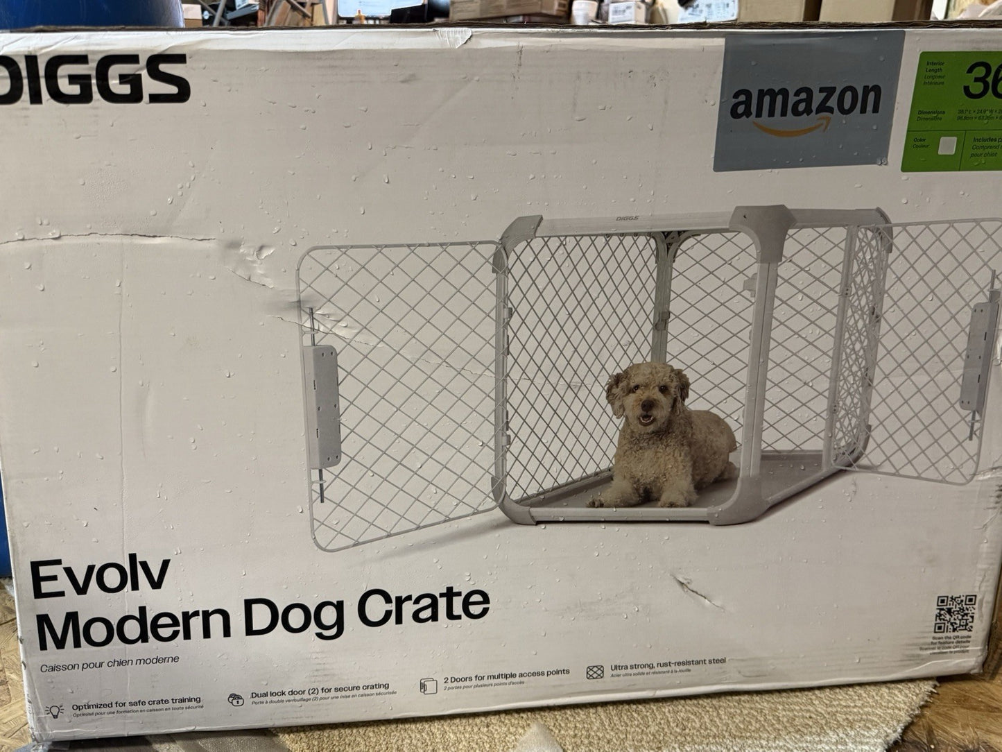 Diggs Evolv Dog Crate Intermediate Dog Crate