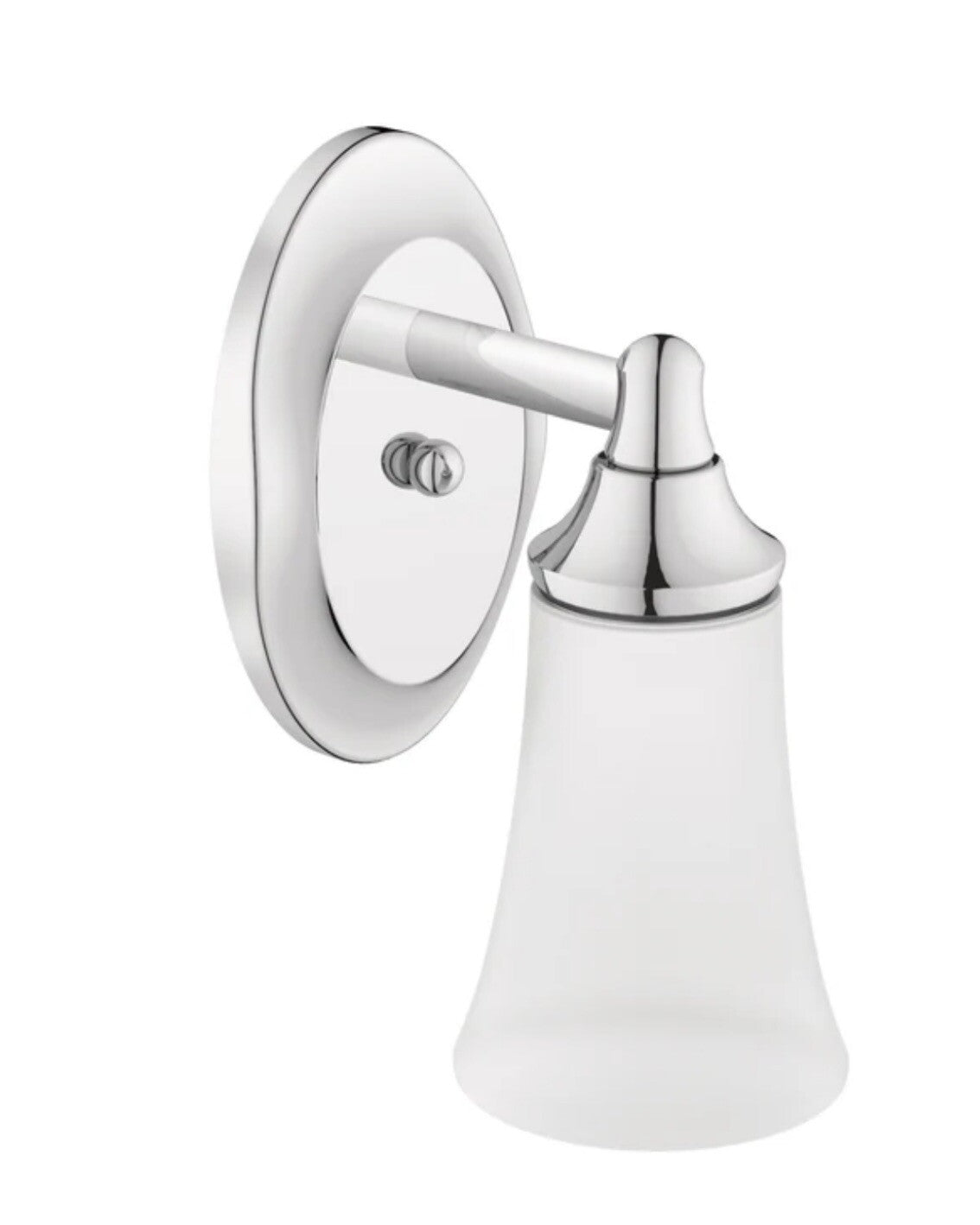 MOEN Eva Single Bulb Light Fixture, Chrome – Modern Bathroom Lighting, Stylish &