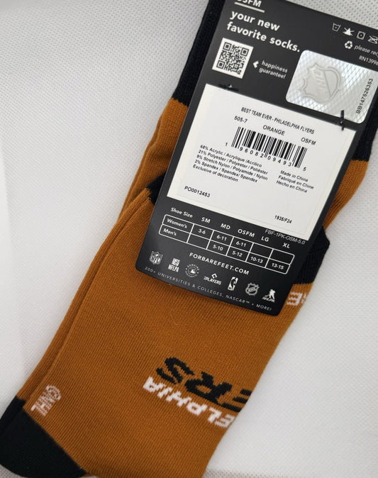 For Bare Feet Philadelphia Flyers  -Best Team Ever Socks OSFM