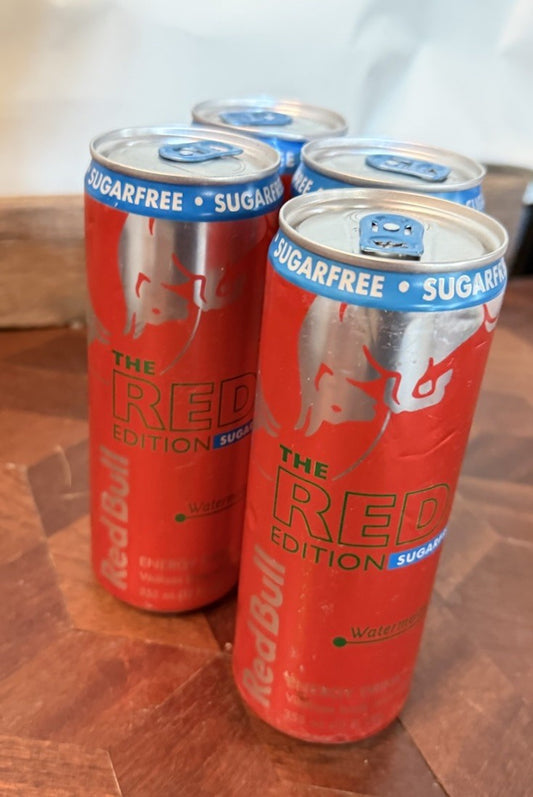 Red Bull Red Edition Sugar Free Energy Drink, Watermelon, 12oz Pack Of 4