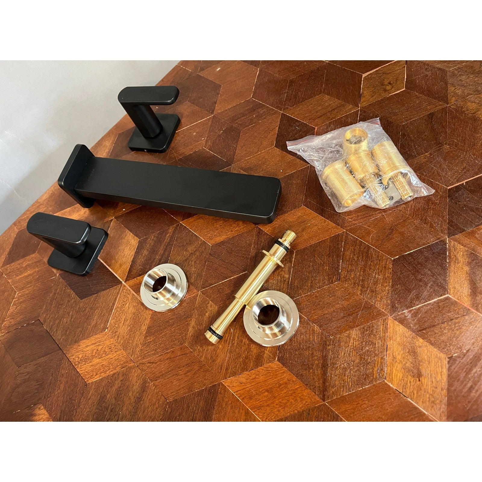 Kohler T27120-4-BL Parallel Wall Mount Bathroom Sink Faucet Trim