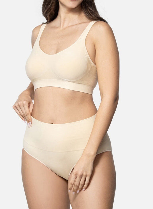 Underoutfit Smoothing at Waist Brief - 308, size Large - sand