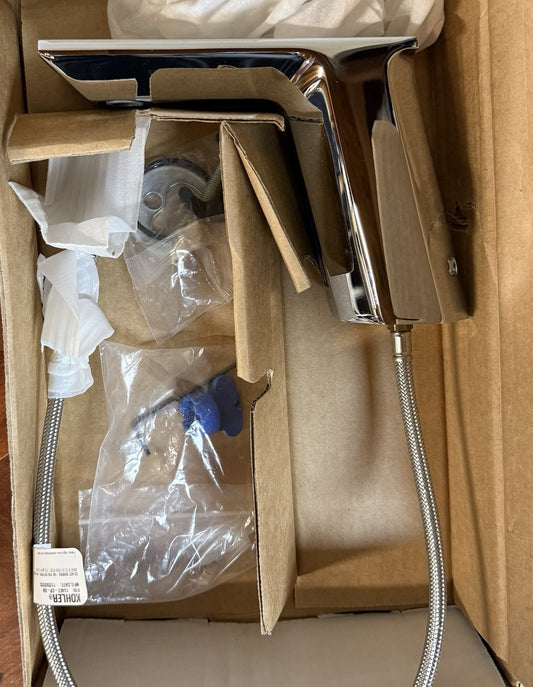 Kohler K-13467-CP Touchless Bathroom Faucet Chrome | Geometric Deck Mount