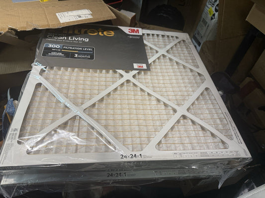 Filtrete 24"x24"x1" AC Furnace Air Filter MERV 5 MPR 300 Basic DusT (497)