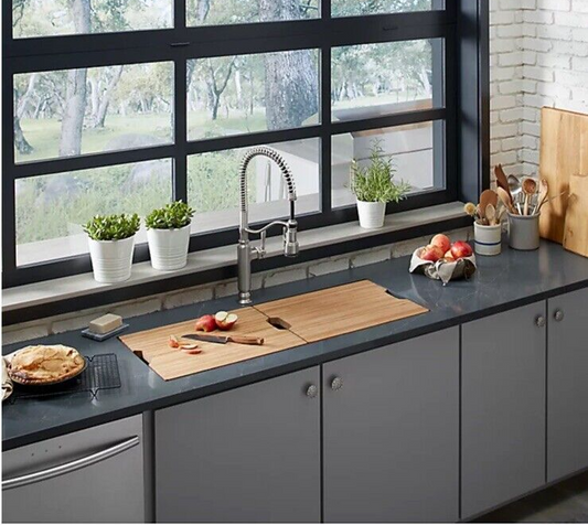 Kohler 23652-NA Prolific 44" Workstation Sink Undermount Stainless Steel