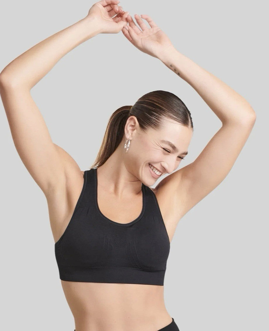 The NowSunday Racerback Sports Bra (sewn in pads) 1145-black 2XL