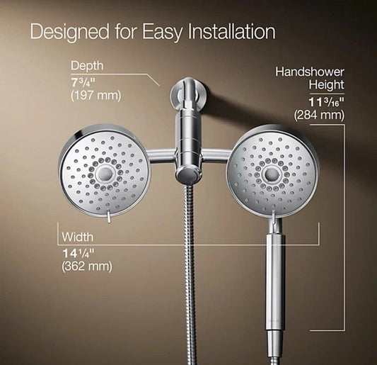 23219-CP Purist 2-in-1 Multi Function Shower Kit includes SHOWERHEAD & HAND S...
