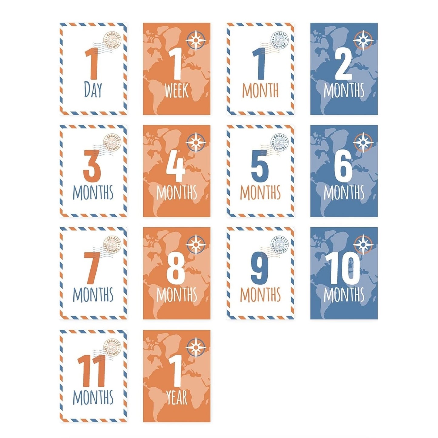 New - Lulujo Baby's First Year Milestone Blanket & Card Set