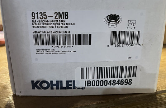 Kohler Clearflo Square design tile-in shower drain K-9136-BL