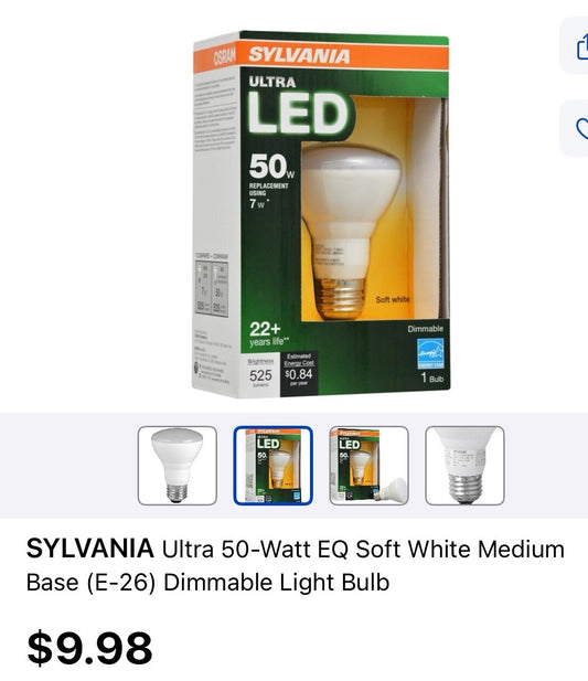 SYLVANIA Ultra 50-Watt EQ LED Reflector Warm White