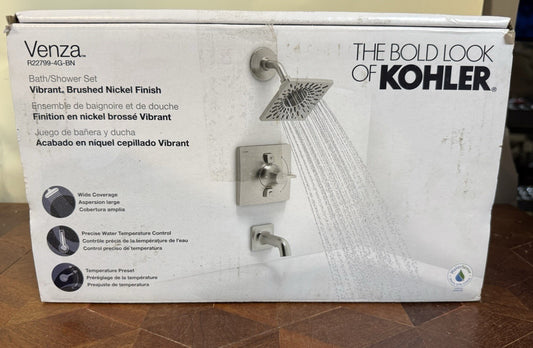 🛁 Kohler K-R22799-4G-BN Venza Tub & Shower Faucet – Brushed Nickel Trim Kit