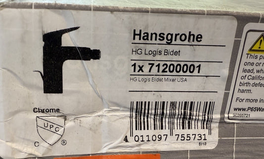 Hansgrohe Logis 71200001 Single-Handle Bidet Faucet – Chrome, 6" Tall